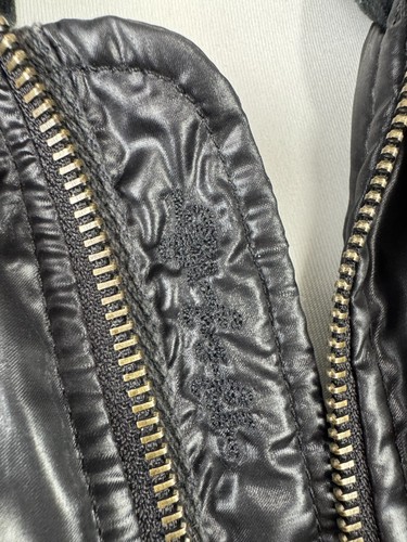 Diesel Black Full Zip 100% Polyester Oversized Collared Women's Jacket Sz S - Picture 17 of 24