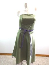 ALFRED ANGELO WOMENS CELERY FORMAL TEA LENGTH DRESS SIZE 10