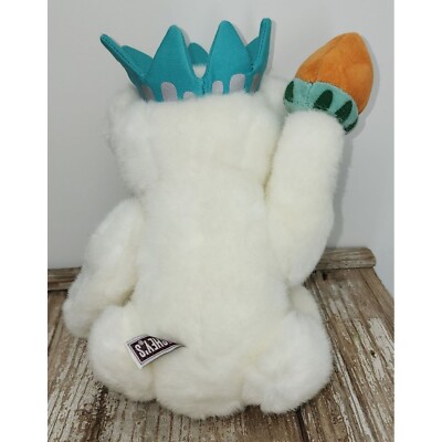 Vintage 2002 Hershey's Times Square Statue of Liberty White Teddy