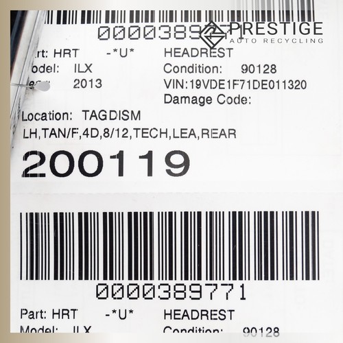 2013-2015 ACURA ILX Headrest Front Left or Right 81140-TX6-A21ZA Beige OEM - Picture 8 of 8