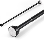 FRENESSA Stainless Steel Extendable Telescopic Curtain Rod 105-175cm Black