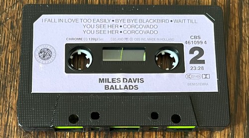 MILES DAVIS Ballads AUDIO CASSETTE TAPE Chrome Remastered CBS HOLLAND 1988 RARE - Picture 7 of 8