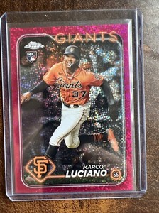 2024 Topps Chrome Marco Luciano RC /350 Magenta Speckle Refractor Giants #210