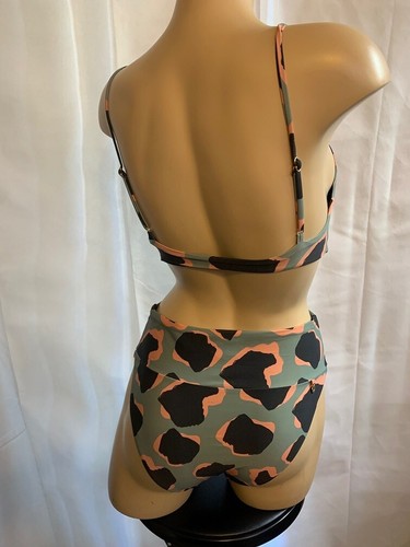 MALAI B05059 REVERSIBLE HIPSTER BIKINI BOTTOM IN ANIMAL PPRINT SIZE LARGE - Picture 9 of 12
