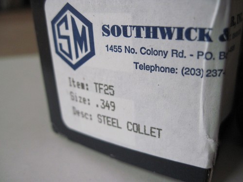 Southwick & Meister TF25 Steel Collet, Size .349" - Picture 5 of 5