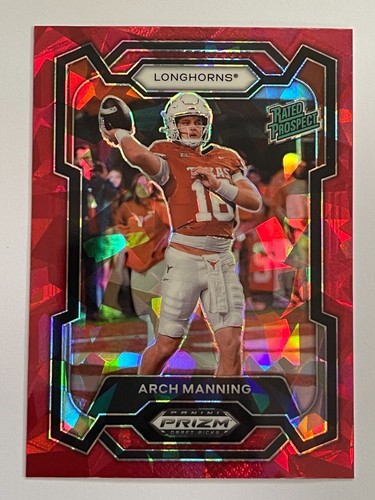 2024 Panini Prizm Draft Picks Longhorns Arch Manning Red Ice Rated Prospect #192