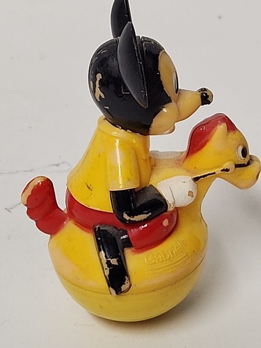 Walt Disney Mickey Mouse Toy Wibble Wobble Kids Toy Gabriel 4" Vintage 70's Rare - Picture 4 of 6