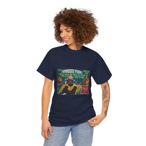 Forbidden Planet 1956 Vintage Retro Sci-fi Movie Poster T-shirt - Picture 52 of 97