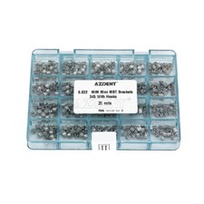 400pcs Dental Orthodontic Brackets Braces Mini MBT 022 Hooks 3-4-5 Mesh Base