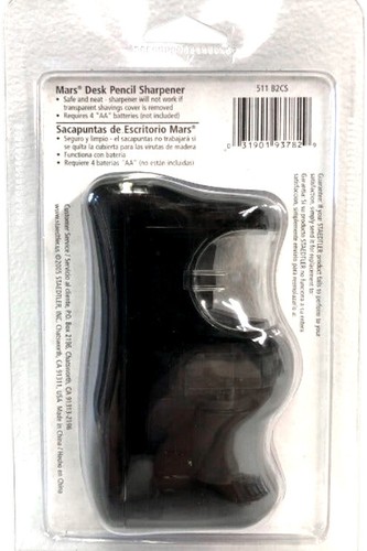 Battery Operated Pencil Sharpener - Black Ergonomic Grip (Safety Feature) Sealed - Picture 2 of 2
