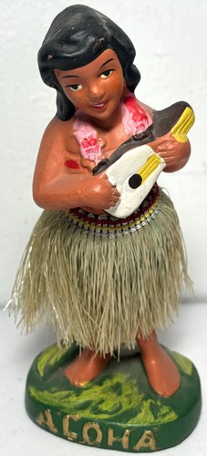 Old Hawaiian Bobbling Hula Girl (Bobble Head) Figure Made in Japan