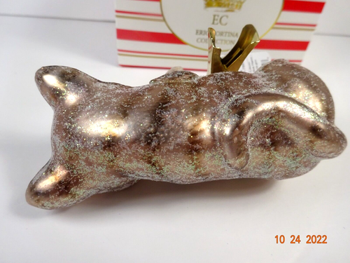 RAZ - Eric Cortina Playing Cat Glass Christmas Holiday Clip On Ornament Signed - Picture 4 of 9