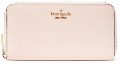 #ad New Kate Spade Madison Saffiano Leather Large Continental Wallet Conch Pink