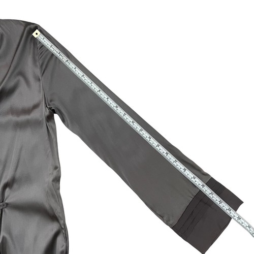 La Perla Womens Floor Length Silk Robe Dark Gray Small NWT Long Maxi Luxury - Picture 12 of 12