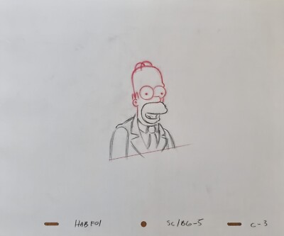 Simpsons TV-Show Original Cartoon Animation Kunst Cel Zeichnung Homer Simpson #105