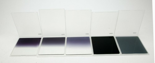 Five ND Neutral Density Filters 85x95mm (3-1/4x3-3/4") 3x Grad & 2x Solid. Clean - Picture 2 of 2