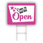 Come in We're Open Advertising Gold Jewelry Shop Lawn Coroplast Yard Sign