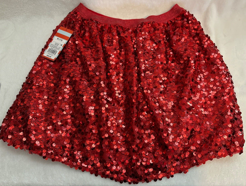 Cat & Jack Girl's Size Medium (7-8) Sequin Red Short Skirt - Picture 3 of 3