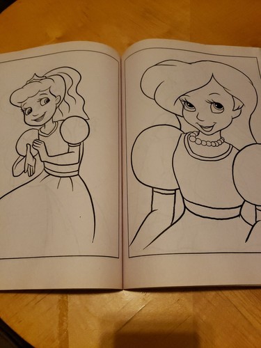 GLITTER EMBOSSED PRINCESS COLORING AND ACTIVITIES BOOK GIRL PUPPY DOG - Imagen 3 de 6