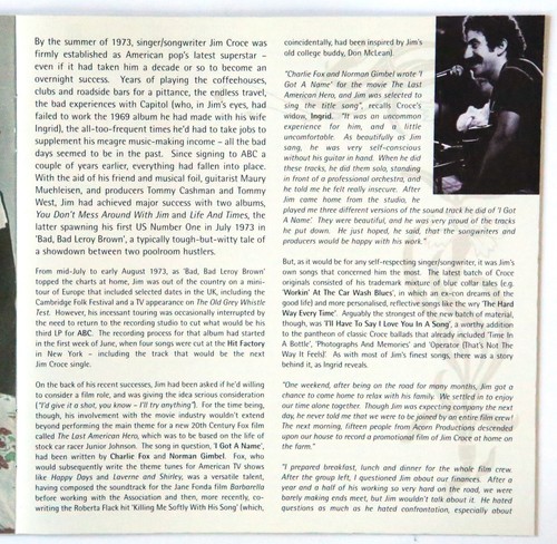 Jim Croce - I Got a Name - CD (2006 Re-Issue) Castle Records - Picture 9 of 13
