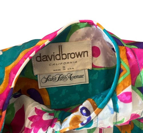 Vintage 70’s David Brown California Saks Fifth Dress / Caftan / Kaftan Sz Small - Picture 3 of 8