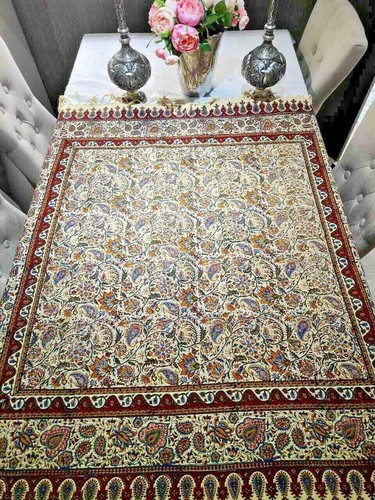 Persian - ghalamkar handmade hand printed tapestry tablecloth - Picture 8 of 13