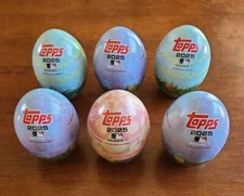 2025 Topps Series 1 MLB Easter Egg Holiday Tins - Lot Of 6 - EMPTY TINS ONLY