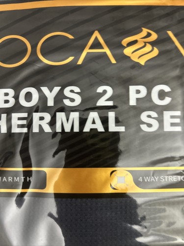 ROCAWEAR Boy’s 2 Piece Thermal Set 18-20 XL Black Base-layer Soft - Picture 5 of 15