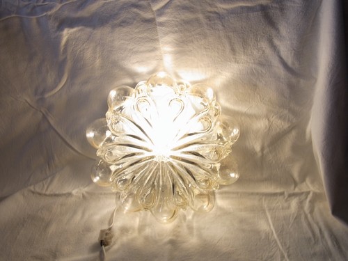 Bubble Clear Glass Flush Mount Helena Tynell Style Vintage German #UEBN - Picture 1 of 9