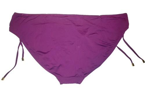 Ladies Size 24 Bikini Bottoms M&S Berry Hipster Briefs Drawstring Sides Stay New - Picture 3 of 4
