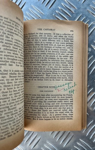 MOBY DICK Herman Melville 1950 BOOK Modern Library College Edition RARE Red Vers - Picture 4 of 8