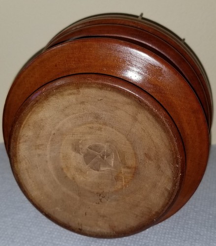 19th Century Pease Ware Sewing Caddy Spool Holder Turned Treen Ohio 5-3/8" High - Picture 5 of 18