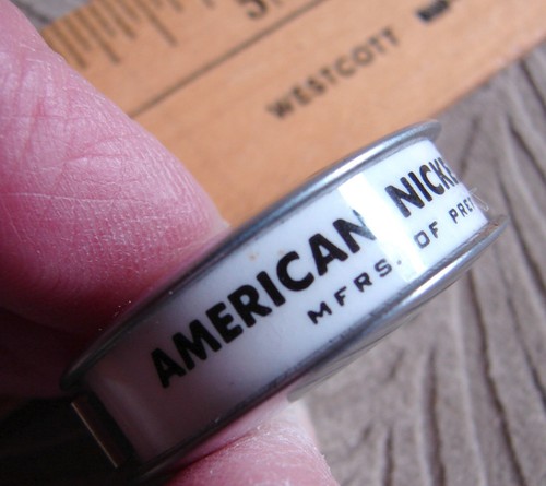 Rare American Nickeloid Co. Mini TAPE MEASURE, Peru ILL. Pre-1963 Advert. Promo - Picture 3 of 7