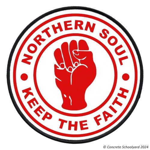 Northern Soul Keep The Faith Patch Up to 25cm, Iron On Jacket Backpatch Mod Funk - Picture 9 of 10