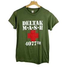Vintage Screen Stars Deltak MASH 4077 Single Stitch USA Short Sleeve Shirt Med