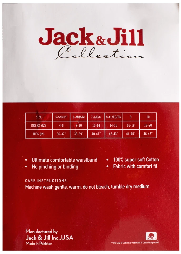 Mujer Calzoncillos 100% Algodón, Jack & Jill, Negro, Pequeño-XXX Grande, Sólido Foto 3 de 3