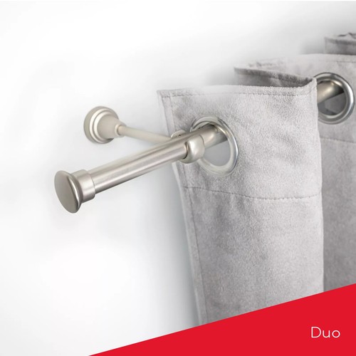 Barra de cortina barra de cortina 19 mm 1 carrera/2 carrera diseño satinado metal EXCELENTE - Imagen 25 de 76