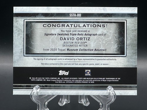 Colección Museo Topps David Ortiz 2020 muestras exclusivas reliquias 1/5 automático patio - Imagen 2 de 2