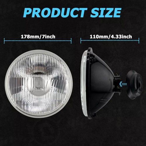 2pcs 7 inch Round LED Headlight Housing For Alfa Romeo Spider 1988-1994 DeSoto - Picture 5 of 8