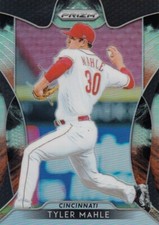 TYLER MAHLE PRIZM COSMIC HAZE REFRACTOR PRIZMS REDS #258 2019 19 PANINI