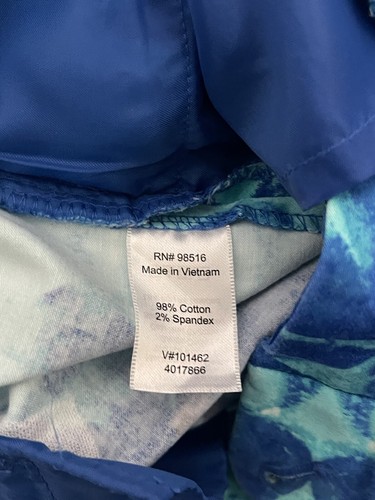 Coldwater Creek Natural Fit Damengröße 4 Capri kurz blau Blumenmuster Stretch Hose - Bild 5 von 14