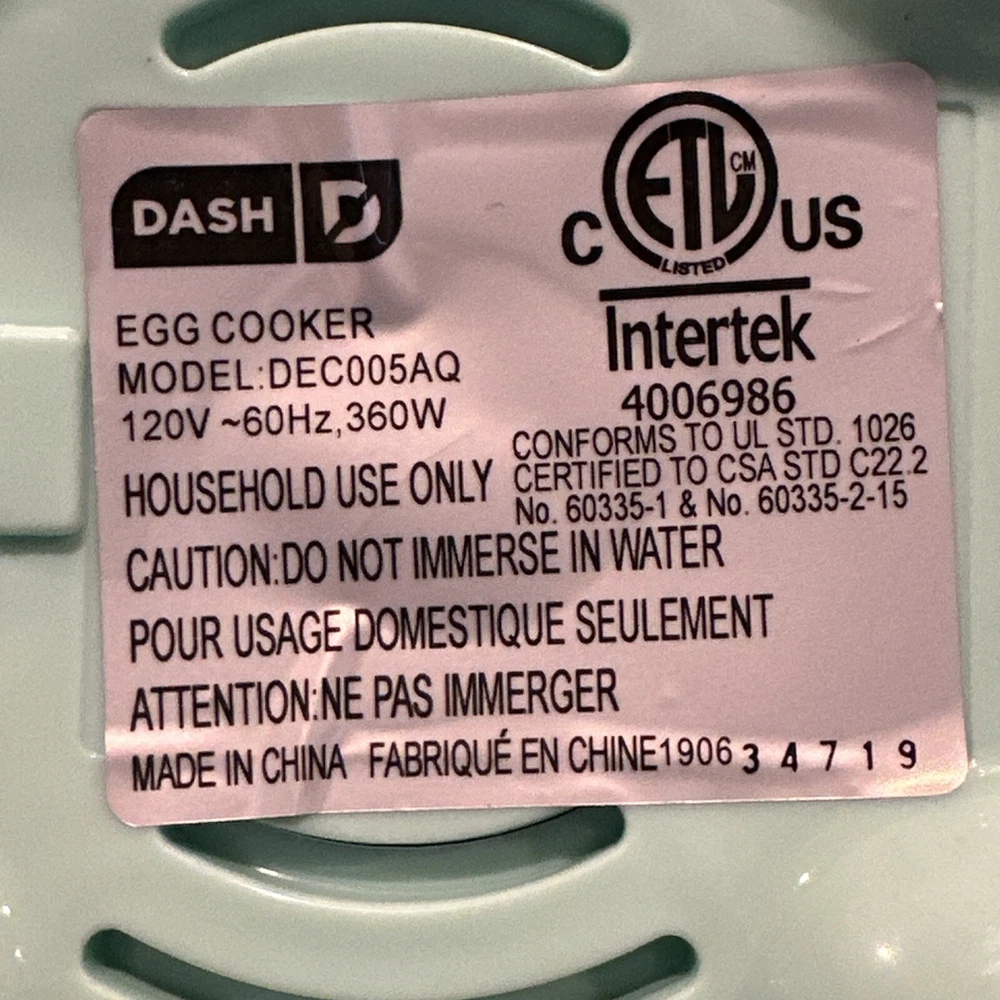 DASH Rapid Electric Egg Cooker for 6 Hard Boiled Eggs Fast Easy Kitchen Essential DASH Rapid Electric Egg Cooker for 6 Hard Boiled Eggs Fast Easy Kitchen Essential