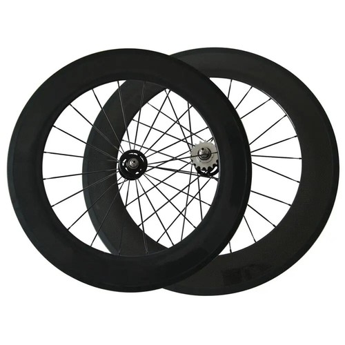 700C Carbon Track bike Wheels 88mm 25mm Fixed Gear Bicycle Wheelset Tubuless - Picture 2 of 16