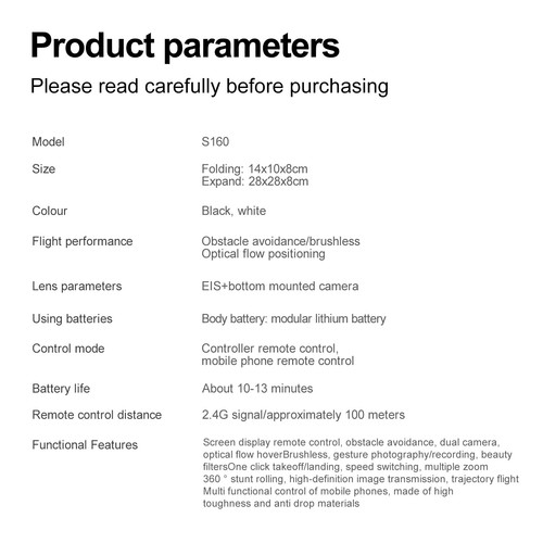 S160 Drone WIFI FPV 4K HD Dual Camera Remote Control Screen Quadcopter 3 Battery - Bild 20 von 24