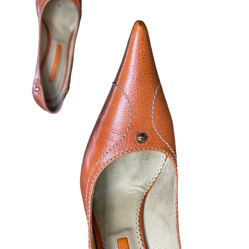 Gianmarco Lorenzi Women's Stiletto Heels Windsor Tan Leather Vero Cuoio SZ 38.5 - Picture 10 of 23