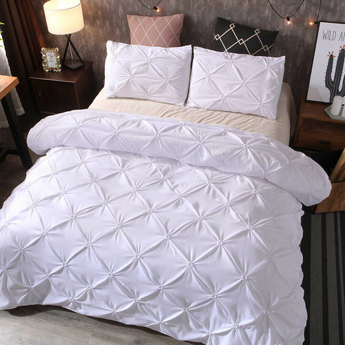 3 Piece Duvet Cover Set Microfiber Pleat Marble Soft Quilt Cover For Comforter - Picture 8 of 82