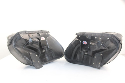 1999 Harley Dyna Super Glide FXD Boss Bags Saddlebags Set Studded Quick Release - Picture 9 of 12