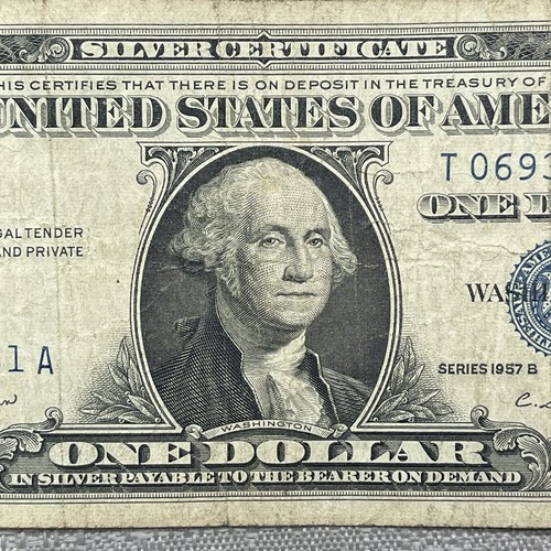 1957 $1 Silver Certificates  (2-1957 B & 1-1957A Star Note) Circulated Condition - Picture 4 of 18