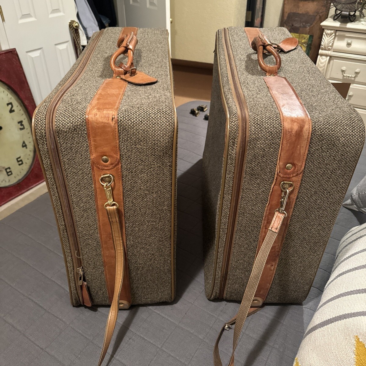 hartmann luggage ヴィンテージ　本革　トランク vintage HARTMANN suitcase LEATHER luggage bag 25x19x8 brown
