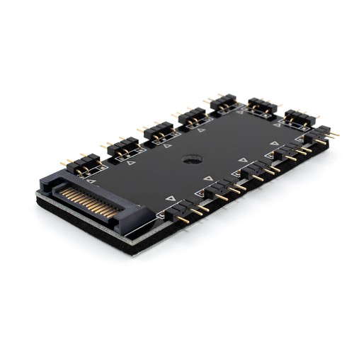 5V/3Pin ARGB Fan PWM HUB 1 To 12 Multi Way PWM Cooler Fan Hub Splitter(SATA)